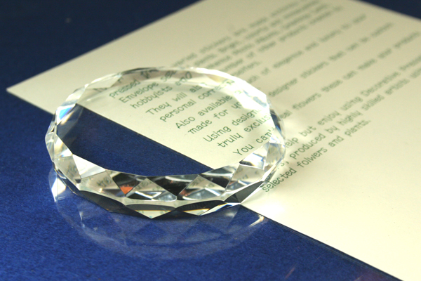 YDE017 ペーパーウェイト ダイヤカットサークル 【特価】