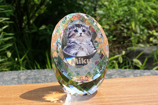 YTR083　エッグ　カラー加工ペット位牌