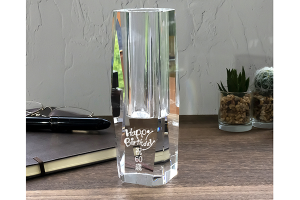 YDE067　24面カットキューブ・ベース(花瓶)