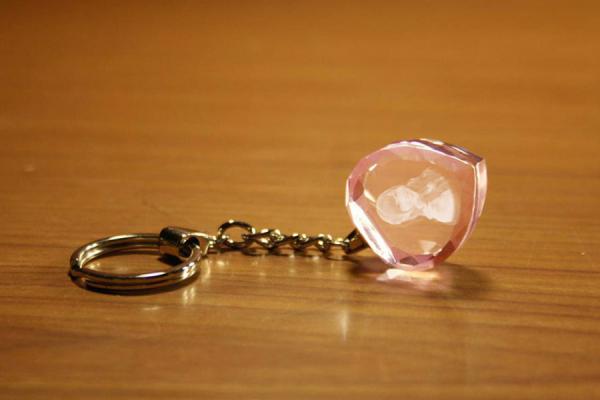 YAC006PK  キーホルダー ドロップ ピンク